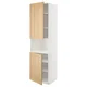 METOD Vis.orm.mikrotal2vrat/policama, bela/Forsbacka hrastovina, 60x60x220 cm