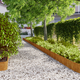 Robniki za trato 10 kosov 20x103 cm prilagodljivi corten jeklo