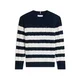 TOMMY HILFIGER Pulover Essential temno modra/bela