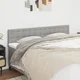 Vidaxl Posteljno vzglavje svetlo siva 160x5x78/88 cm blago