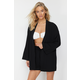 Trendyol Black Woven Kimono Shorts Set