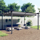 vidaXL Vrtni paviljon z zložljivo streho 4x3 m antraciten