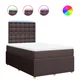 vidaXL vidaXL Box spring postelja z vzmetnico temno rjava 120x190 cm blago, (21307415)