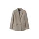 MANGO Blazer CHARLOTT rjava/črna/bela