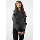 Trendyol Anthracite Bow Detail Oversize/Wide Pattern Thick Polar Fleece Knitted Sweatshirt