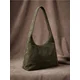Sinsay - Hobo torba od imitacije brušene kože - green spruce