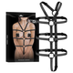 Fetish Submissive Bondage Adjustable Harness Torso & Arms Black