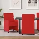 vidaXL Jedilni stoli s kolesi 2 pcs Rdeča 58 x 65 x 98 cm Umetna koža