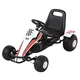 HOMCOM beli gokart s pedali za otroke od 3 do 8 let z nastavljivim sedežem, plastičnimi kolesi, ročno zavoro in menjalnikom