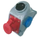 PCE Fiksna vtičnica s stikalom 0-1 16A 4P 400V + 2P+Z 230V IP44 COMBOPOL 96061441W
