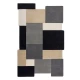 Črno-siva ročno tkana volnena preproga 120x180 cm Collage Monochrome – Flair Rugs