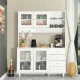 Hanah Home Višenamenska komoda Grano 140, 140 x187 x40 cm, Bela