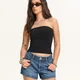Cropp - Bandeau crop top - CRNO