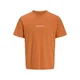 JACK & JONES Majica JCOECHO oranžna / črna / bela