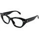 Alexander McQueen AM0410O 001 ONE SIZE (52) Črna/Kristalna