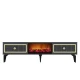 Hanah Home HANAH HOME Flame Fireplace - Anthracite, Gold TV omarica, (20870466)