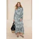 Trendyol Modest Ženska haljina Tctss26Eb00049, Zelena
