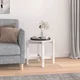 Stolić za kavu bijeli O 52,5x45 cm od masivne borovine