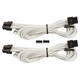 Corsair Premium Sleeved PCIe Single-Kabel, Doppelpack (Gen 4) - weiß CP-8920245