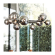 Ideal Lux - LED luster na sajli PERLAGE 14xG9/3W/230V O 85 cm crna/zadimljena