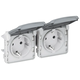69576 PLEXO IP55 VIJAČNI KONEKTOR 2X 2P+E LE069576