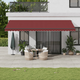 Vidaxl Vlečna tenda Burgundija 600 × 300 cm Poliester