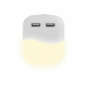 V-TAC LED noćno svjetlo 0,4w (10lm), 2xusb, kvadrat Barva světla: Prirodna bijela