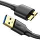 slomart ugreen kabel usb-a 3.0 - micro usb-b superspeed 5gb/s 1m črn (us130)