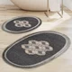 Lessentiel Maison Set 2 prostirke za kupatilo Antracit