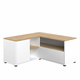 Bela/naravna TV omarica v hrastovem dekorju 90x45 cm Angle – TemaHome