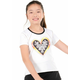 Majica kratkih rukava za djevojčice Lucky in Love Paisley In Love Short Sleeve - white