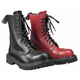 Škornji STEADY´S - 10 očesci - Črna rdeča - STE/10_black/red