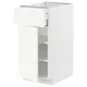 METOD / MAXIMERA Podni element s fiokom/vratima, bela/Vallstena bela, 40x60 cm