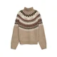 VERO MODA Pulover VMMAPLE temno siva/vinsko rdeča/črna/bela