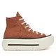 Modne superge Converse Chuck Taylor All Star Lift Double Stack Platform Deer A17883C Rjava