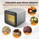 Costway Sušilec hrane 7 pladnjev 1-24H časovnik 30-75°C srebrn