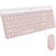 LOGITECH Bežična tastatura i miš MK470 Slim Rose - US roze