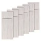 Set of 6 cutlery envelopes, Uni, 24 x 9 cm, plastic, Beige/White - S