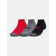 Under Armour UA Heatgear Low Cut 3-pack Čarape 578694 crvena