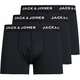 JACK & JONES Bokserice, crna / bijela