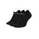 Nike Everyday Cushion No-Show Training Socks, 3 Pair, Black/White - XL