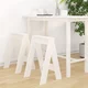 Greatstore Stolček 2 kosa bele barve 40x40x60 cm trdna borovina