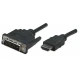 Manhattan HDMI-kabel DVI-D, Dual Link, 1 m, črn