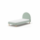 Zeleni tapecirani krevet s podnicom 90x200 cm MOON – Vipack