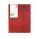 CONNECT mapa PP, z elastiko, A4, 3 cm, prosojno rdeča