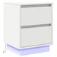 vidaXL vidaXL Nočna omarica z LED lučmi bela 39x34.5x50 cm, (22090230)