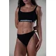 POMIRISHI BAMBOO UNDERWEAR Ženske gaćice tanga brazilke, Crne