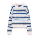 VERO MODA Pulover VMLENORA kraljevo modra/roza/črna/bela