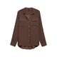 VERO MODA Bluza VMBUMPY rjava / čokolada