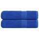shumee vidaXL Kopalne brisače 2 kos modra 100x150 cm 360 g/m2 100% bombaž